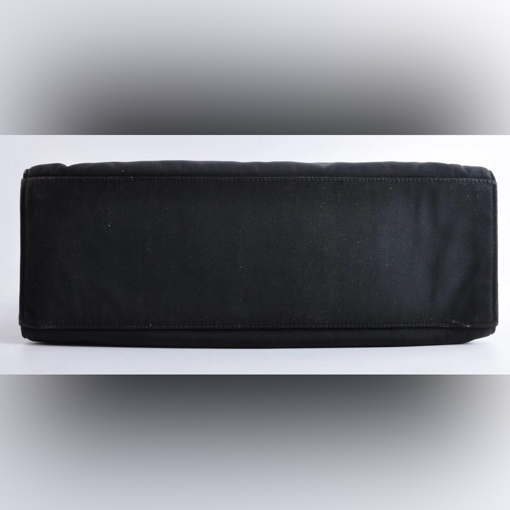 Vintage Gucci black nylon bamboo top handle tote bag pre-owned - Picture 6 of 15